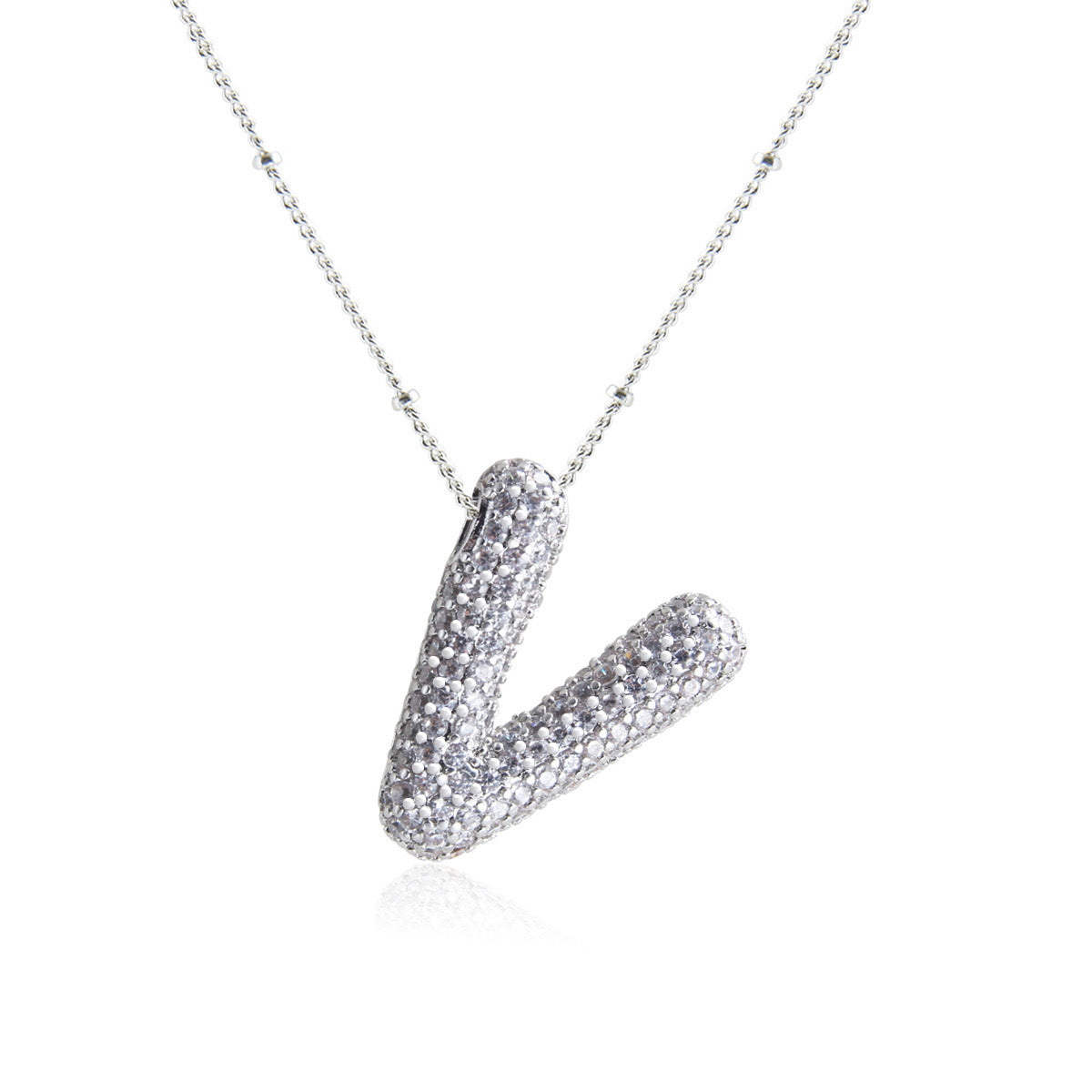 New European and American Micro-inlaid Zircon 26-letter Pendant Necklace Copper-plated 18K Gold Fashion Versatile Classic Jewelry