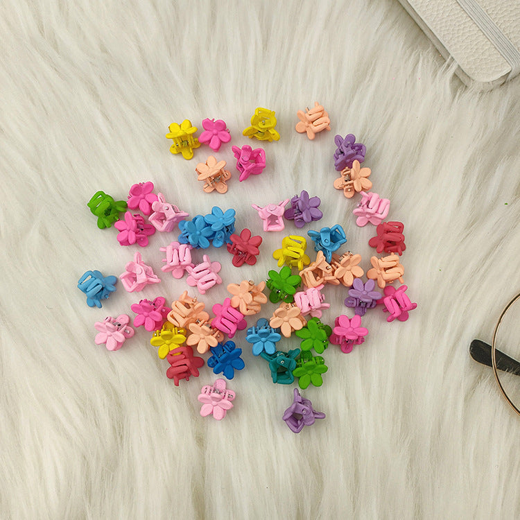 Korean Version of Children's Small Grab Clip Macaron Mini Flower Hairpin Headgear Hair Grab Mini Bangs Grab Clip