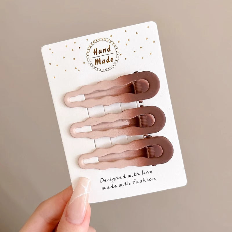 Black and White Checkerboard Hairpin Seamless Hairpin Broken Hair Bangs Side Clip Female Korean Duck Bill Clip One-word Clip