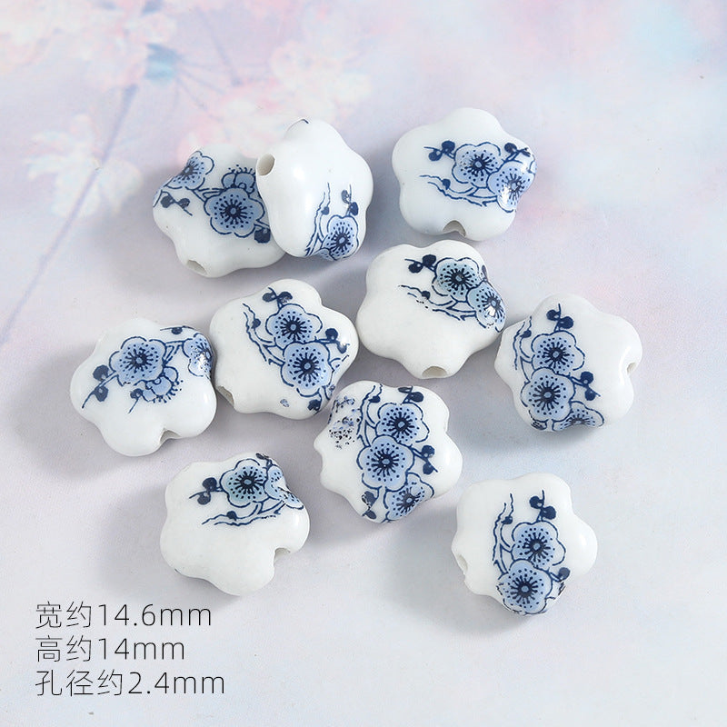 Ocean Wind Ceramic Beads Rabbit Conch Cat Claws Beaded Accessories Handmade Material DIY Loose Beads Bracelet Accessories