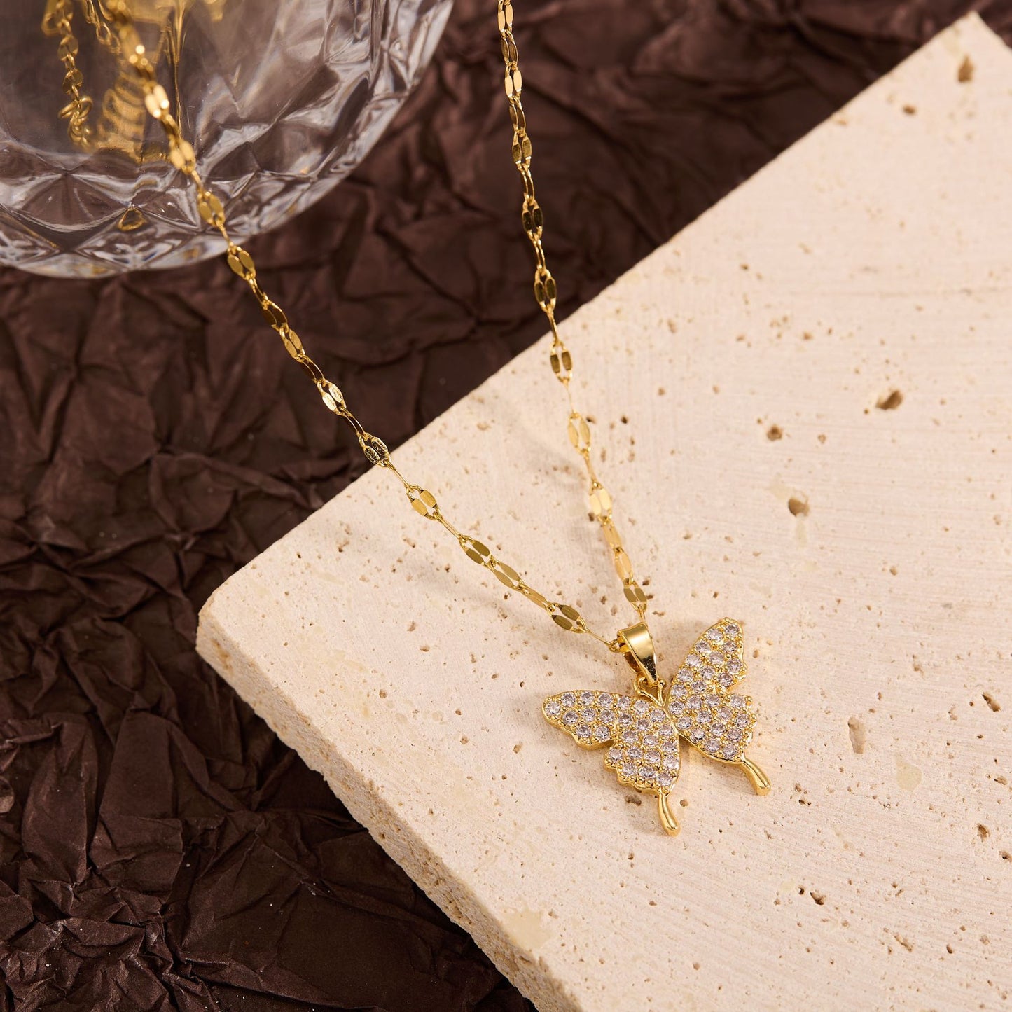 Summer New Titanium Steel Non-fading Versatile Necklace Light Luxury Simple Pendant Women's Necklace