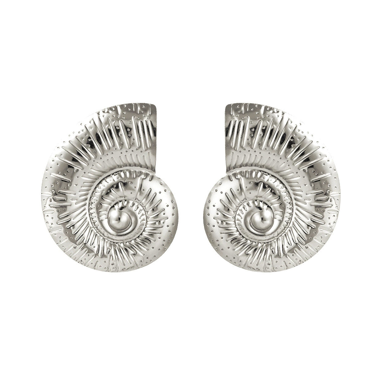 European and American Exaggerated Beach Wind Conch Stud Earrings Female Retro Marine Animal Earrings Hot Jewelry