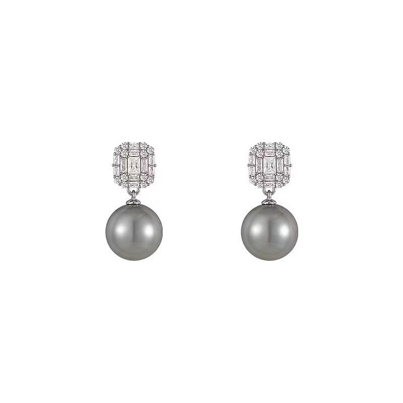 Fashion High Sense Simple Pearl Earrings Elegant Retro Style New Chinese Earrings Silver Needle