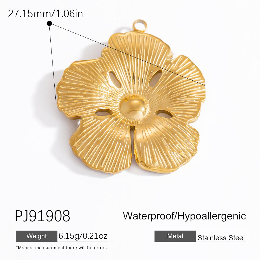 DIY Jewelry Accessories Do Not Fade, High-end Necklace Accessories Electroplated 18k Real Gold Stainless Steel Pendant Single Pendant