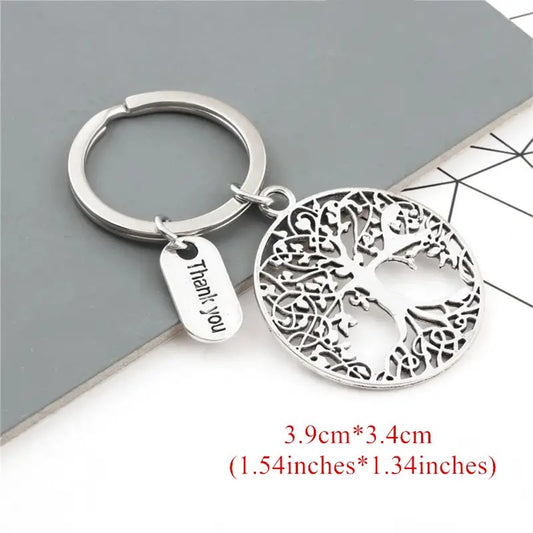 Thank You Tree of Life, Fashion Keychain, Graduation Season Keychain Teachers' Day Thanksgiving Keychain