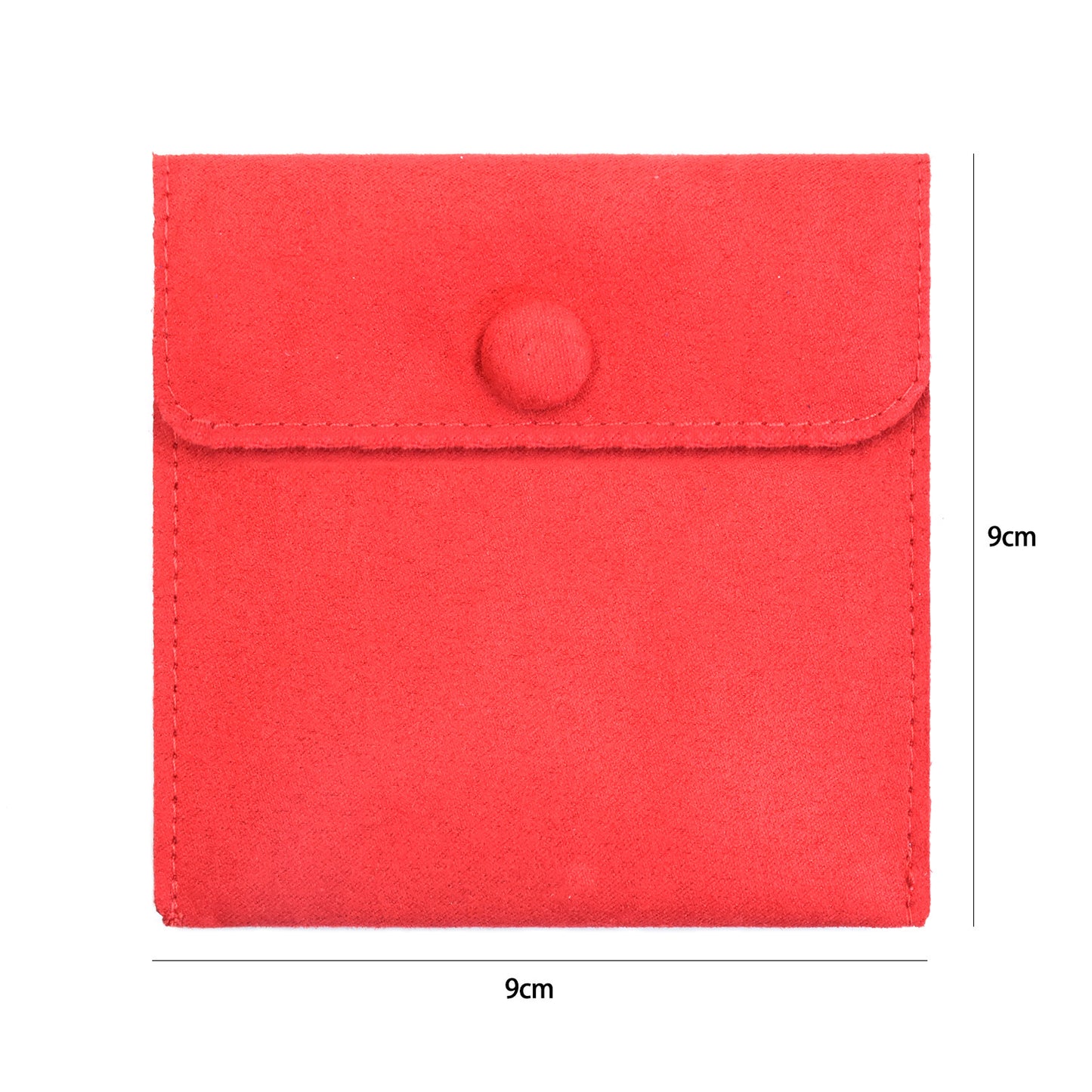 New Year's Gift Storage Jewelry Ring Jewelry Bag Microfiber Leather Simple Multi-color Snap Button Flip Bag Flannel Bag Customization