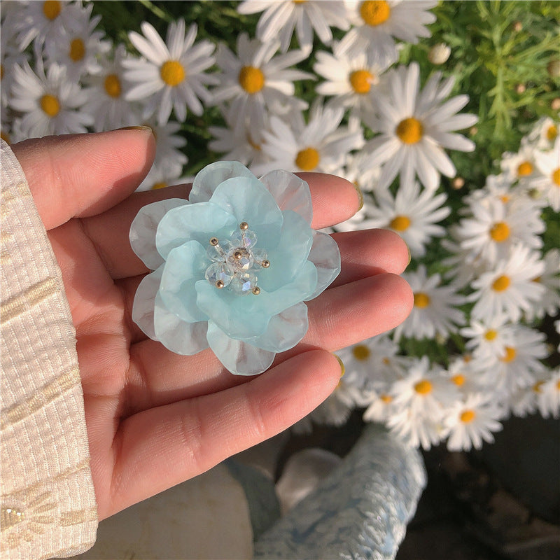 Pink Sweet Cherry Blossom Hairpin Side Girl Bangs Broken Hairpin Girl Flower Hair Band Back Head Female Hair Accessories