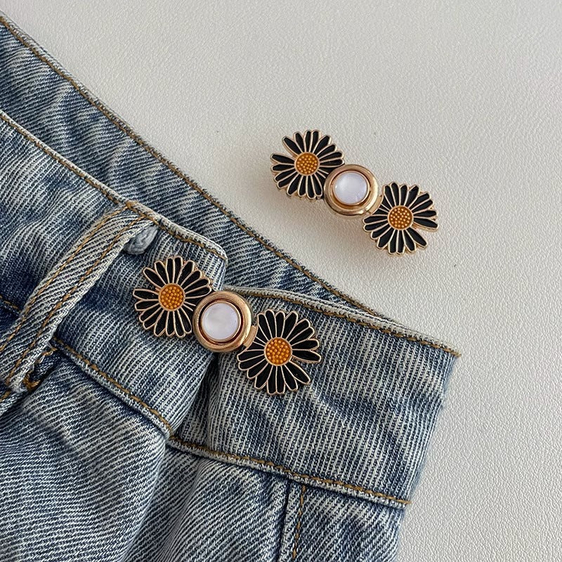 Jeans Waistband Reduced Waist Buckle Brooch Women's Skirt Tightened Waist Artifact Pin Fixed Anti-light Buckle Button