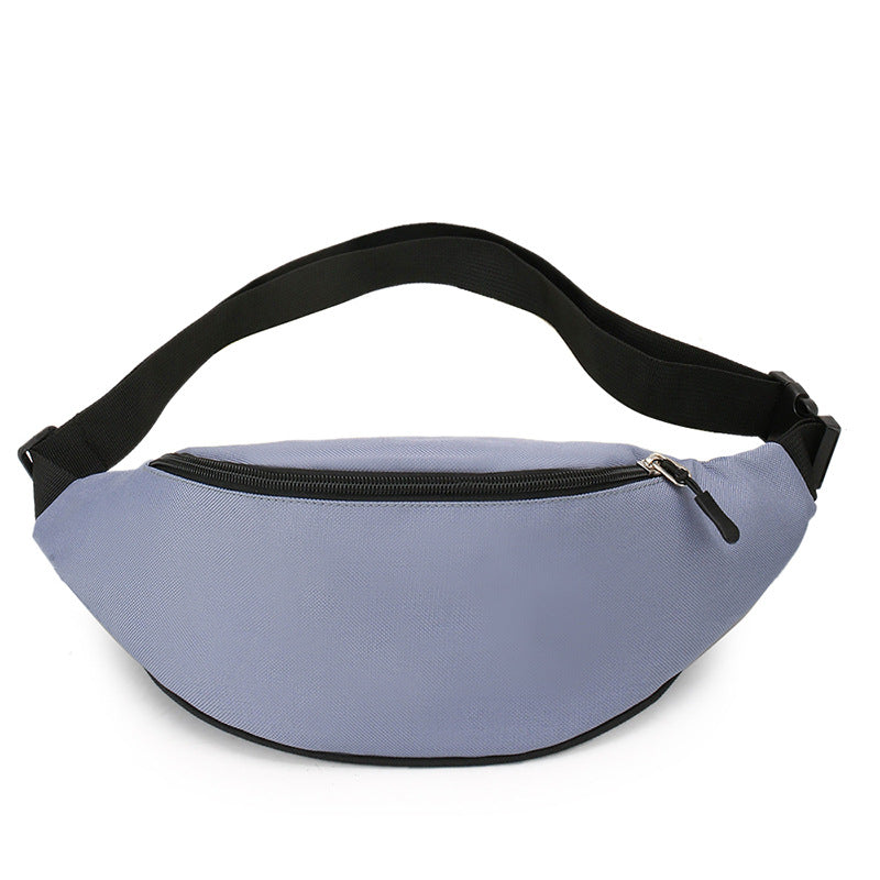 New Simplified Sports Mobile Phone Fanny Pack Men's Simple Korean Shoulder Messenger Bag Women's Solid Color Close-fitting Breast Bag