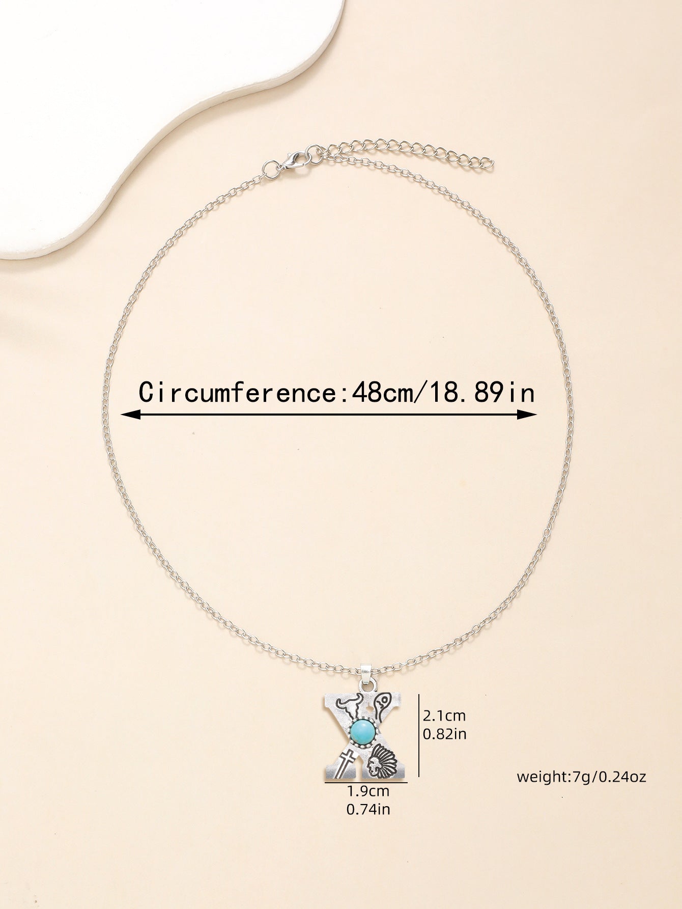 Western Wind Alloy English Alphabet Necklace Mother's Day Gift