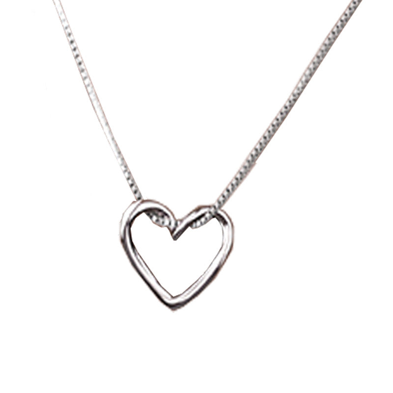 Hollow Love Necklace Simple Collarbone Chain Niche Design Neck Chain