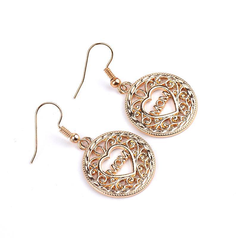 European and American Popular Jewelry Mother's Day Gift Earrings Love Letter MOM Earrings
