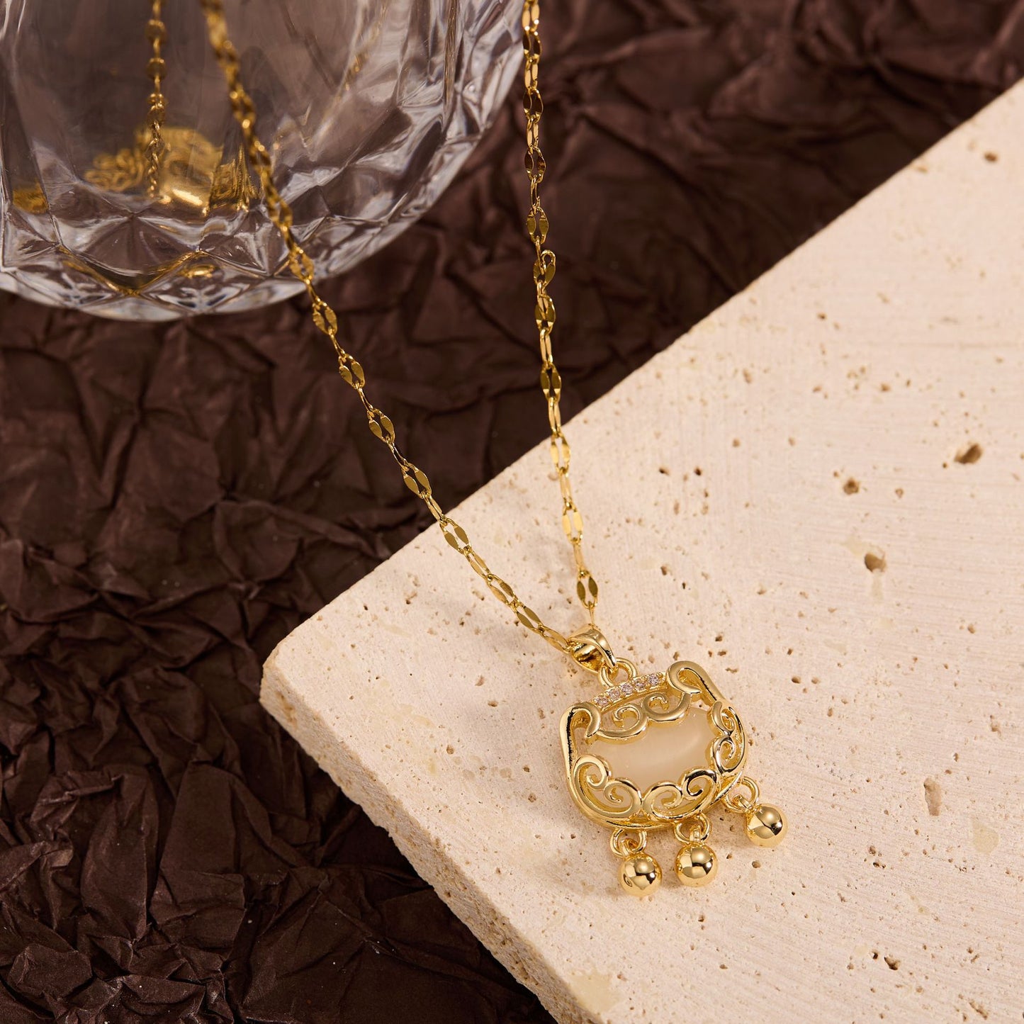 Summer New Titanium Steel Non-fading Versatile Necklace Light Luxury Simple Pendant Women's Necklace