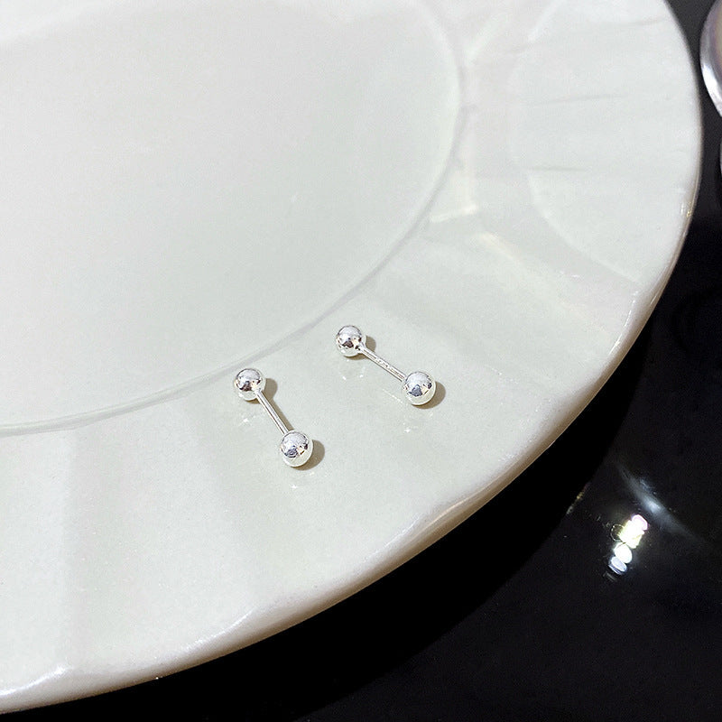 S925 Silver Needle Simple Ear Hole Earrings, Women's Small and Versatile Commuting Temperament Earrings, No Need To Pick Ear Accessories When Sleeping
