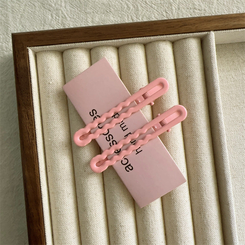 Korean Version of Color Hairpin, Wave Clip, Broken Hair Card, Bangs Clip, Seamless One-word Clip Does Not Hurt Hair Accessories, Headgear Wholesale
