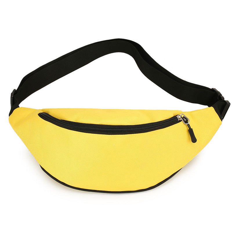 New Simplified Sports Mobile Phone Fanny Pack Men's Simple Korean Shoulder Messenger Bag Women's Solid Color Close-fitting Breast Bag