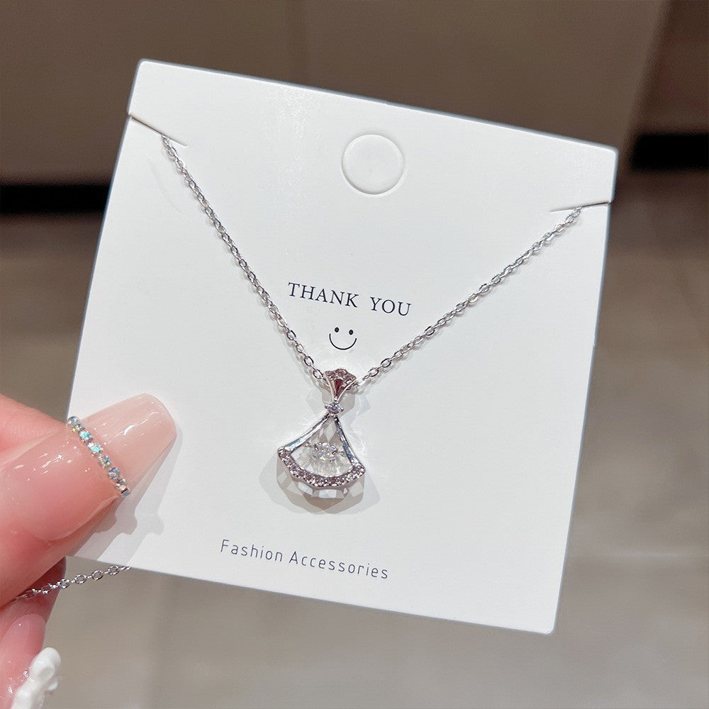 Summer Silver Titanium Steel Non-fading Necklace Women's Fashion Light Luxury Pendant Girls Necklace