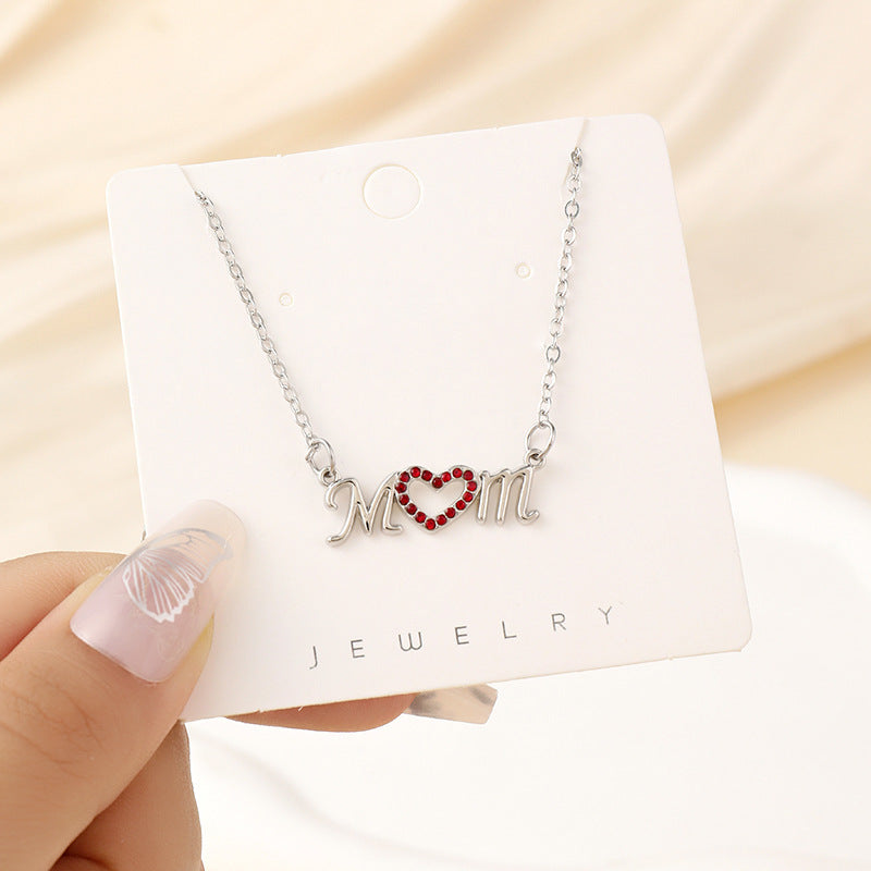 Thanksgiving Classic Love Mother's Day Pendant Gift for Mama Holiday Mother Necklace