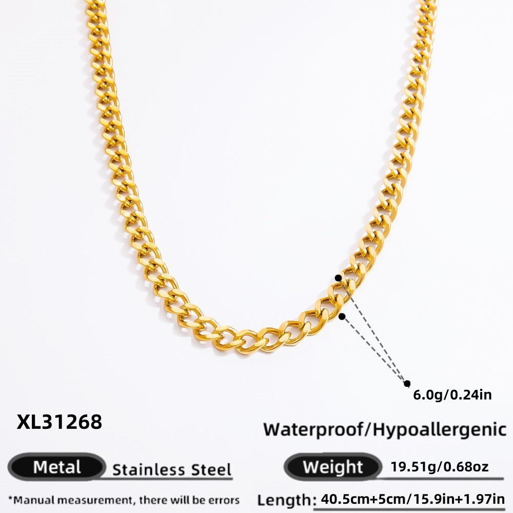 DIY Jewelry Accessories Do Not Fade, High-end Necklace Accessories Electroplated 18k Real Gold Stainless Steel Pendant Single Pendant