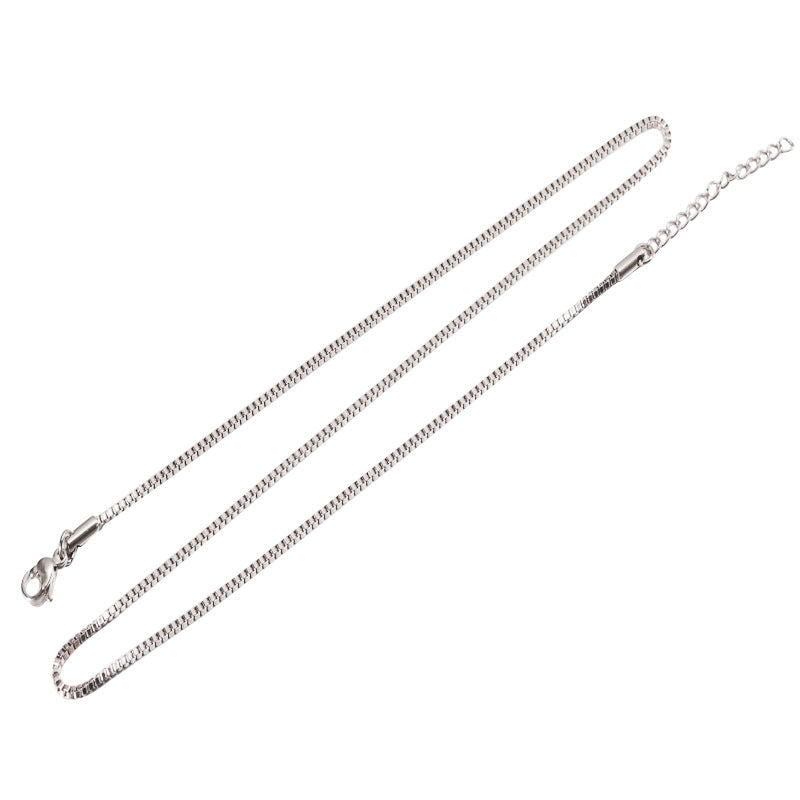 Stainless Steel Vacuum Electroplating Color Chain Jewelry Accessories Box Chain Indenter Small Pendant Chain