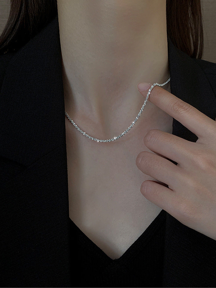 Summer Silver Titanium Steel Non-fading Necklace Women's Fashion Light Luxury Pendant Girls Necklace