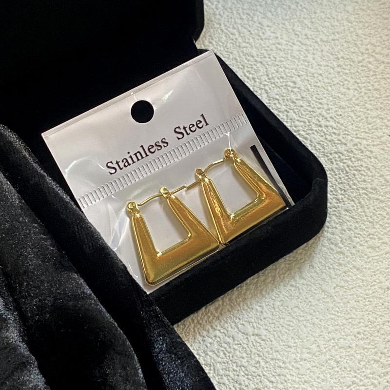 18K Gold Plated Stainless Steel Earrings Geometric Irregular Minimalist Temperament Earrings