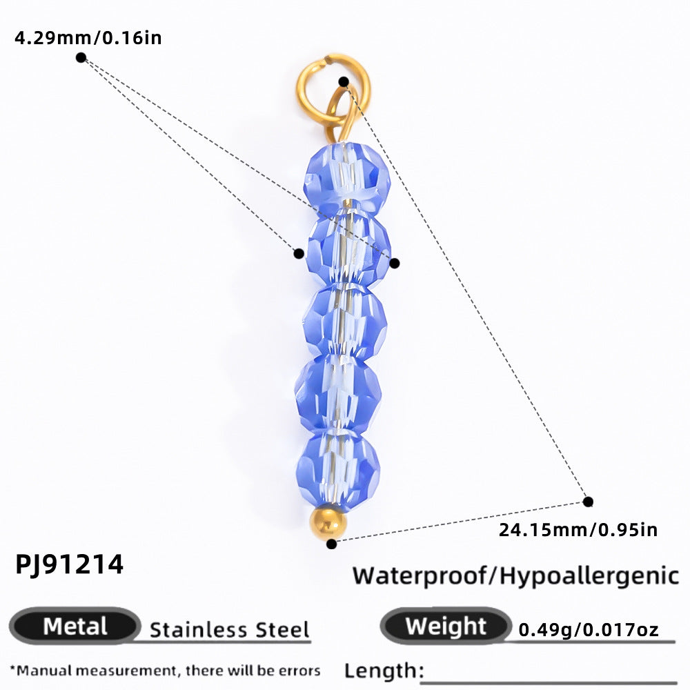 DIY Jewelry Accessories Do Not Fade, High-end Necklace Accessories Electroplated 18k Real Gold Stainless Steel Pendant Single Pendant