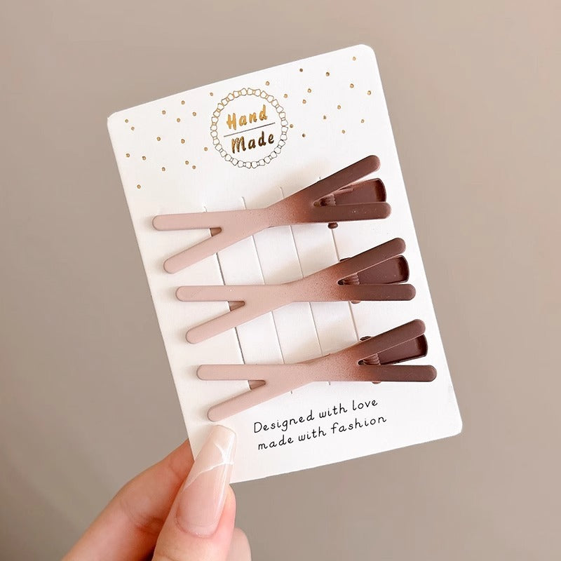 Black and White Checkerboard Hairpin Seamless Hairpin Broken Hair Bangs Side Clip Female Korean Duck Bill Clip One-word Clip