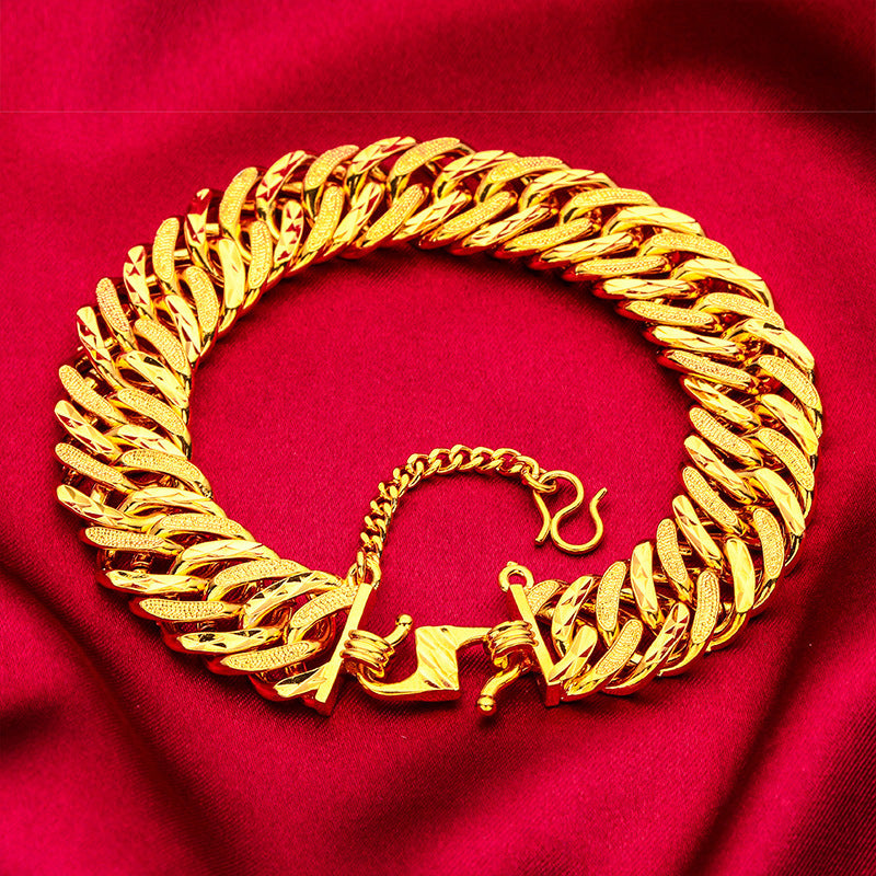 Gold Plated Men's Boss Bracelet Safety Bracelet