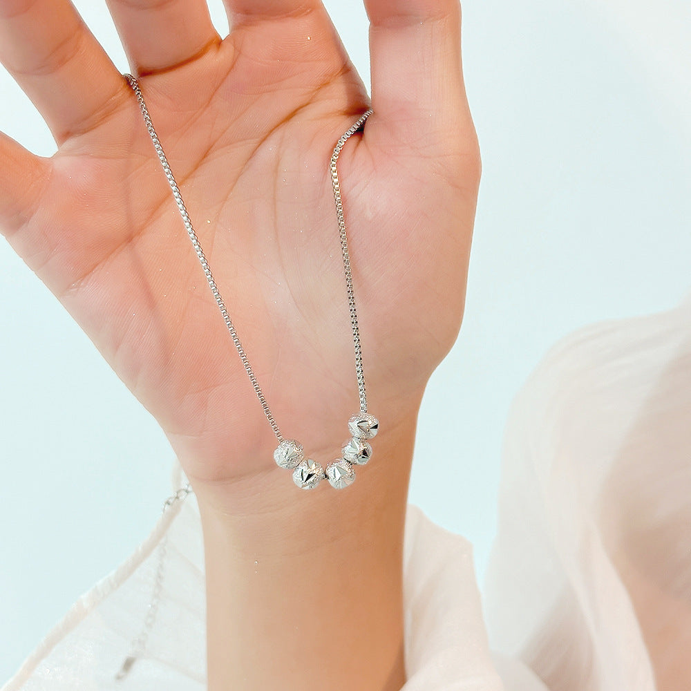 Summer Silver Titanium Steel Non-fading Necklace Women's Fashion Light Luxury Pendant Girls Necklace