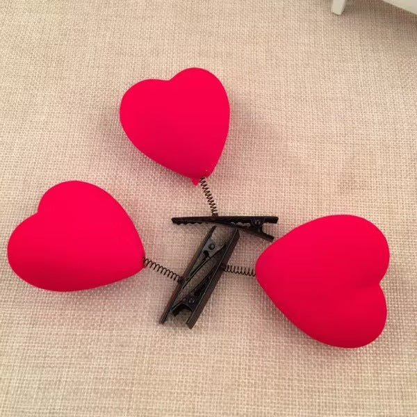 Children Act Cute Children's Chick Heart-shaped Headgear Hairpin Love Sell Cute Hair Accessories Gifts Children's Card Accessories