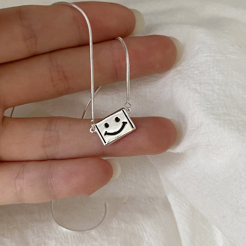 925 Silver Love Necklace Women's Summer High Sense Design Sense Niche Light Luxury Collarbone Chain Neck Chain