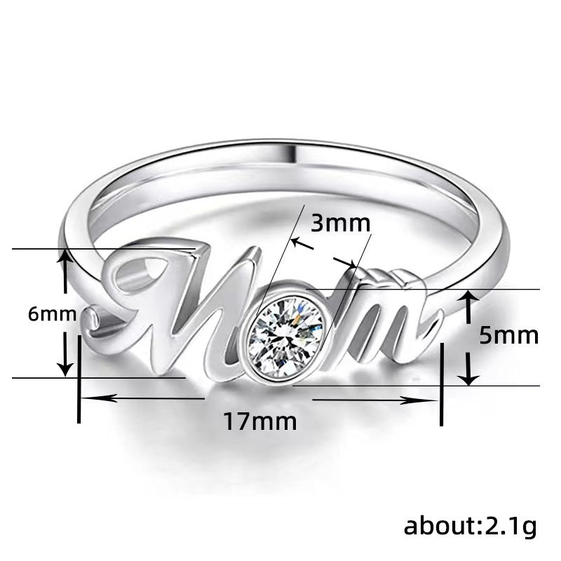 Popular Mother's Day Gifts MOM Mom Holiday Gifts Niche Non-Fading Ring Women