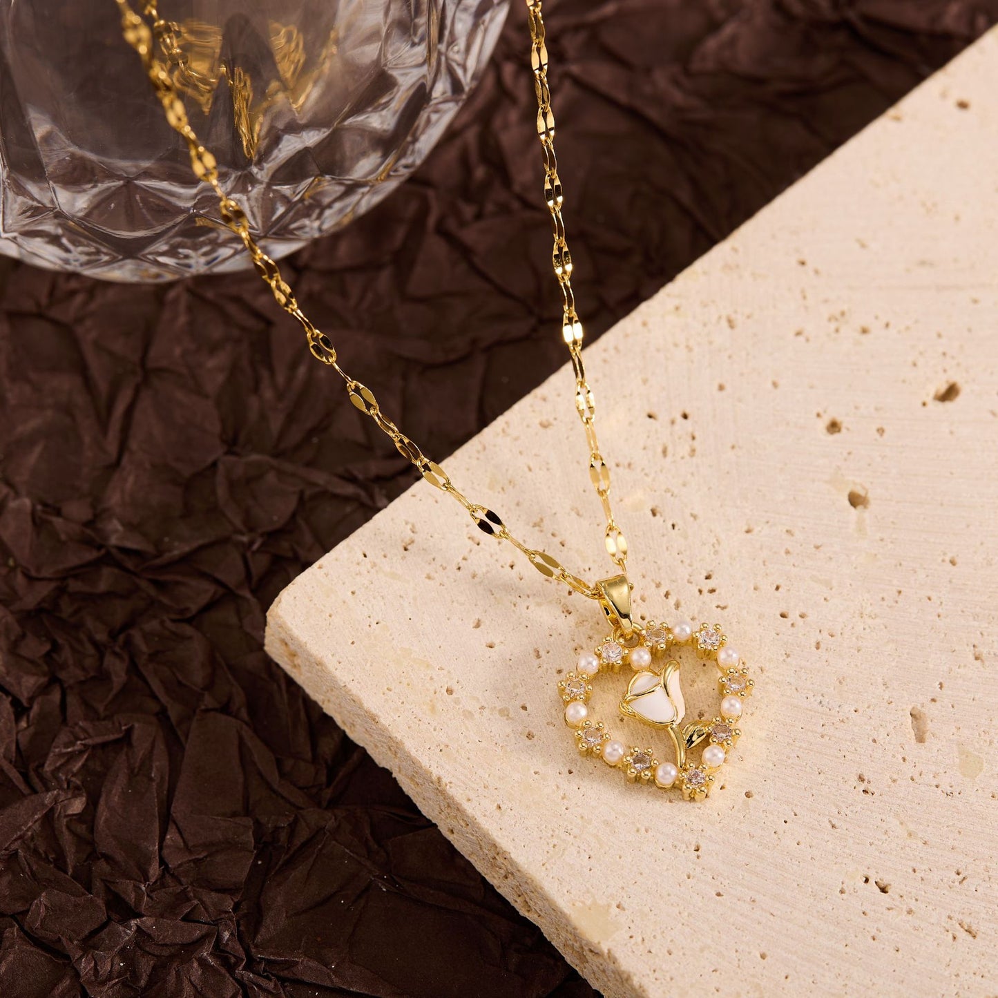 Summer New Titanium Steel Non-fading Versatile Necklace Light Luxury Simple Pendant Women's Necklace