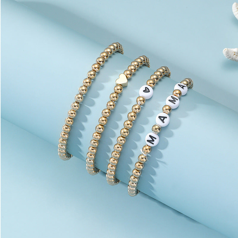 European and American Fashion Bracelets, Mother's Day Mother Gifts Beaded Jewelry, Simple Women's Bracelets and Jewelry