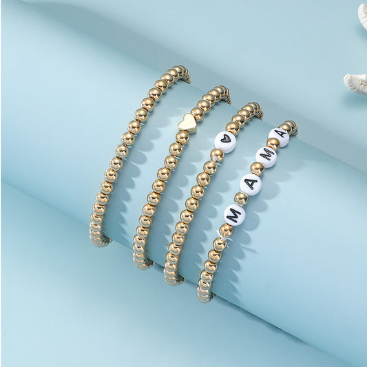 European and American Fashion Bracelets, Mother's Day Mother Gifts Beaded Jewelry, Simple Women's Bracelets and Jewelry