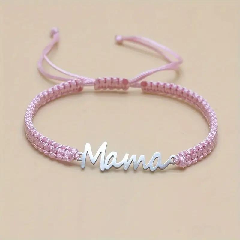 Mama Mother's Day Red Rope Woven Lucky Bracelet Fashion Versatile Bracelet Hand Jewelry Wholesale