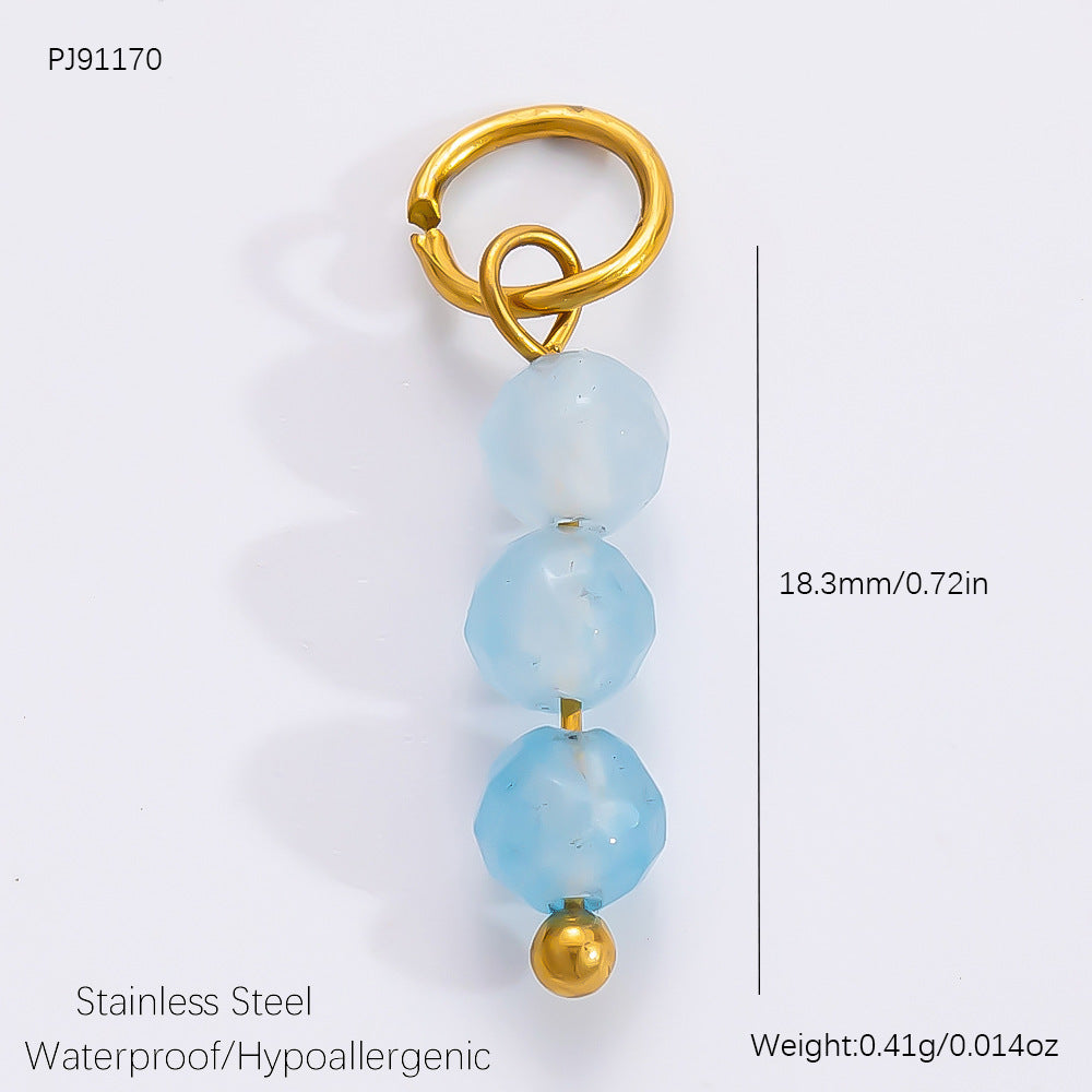 DIY Jewelry Accessories Do Not Fade, High-end Necklace Accessories Electroplated 18k Real Gold Stainless Steel Pendant Single Pendant