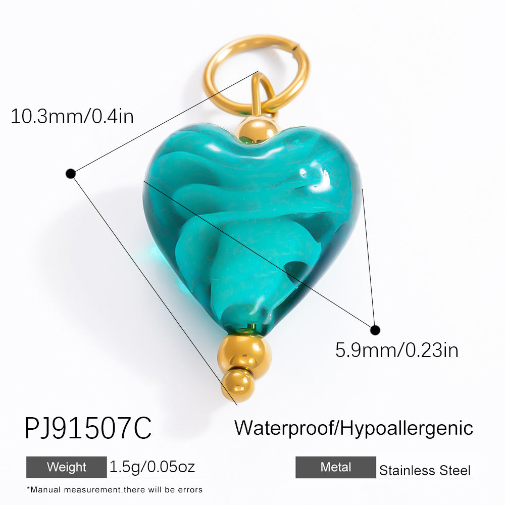 DIY Jewelry Accessories Do Not Fade, High-end Necklace Accessories Electroplated 18k Real Gold Stainless Steel Pendant Single Pendant