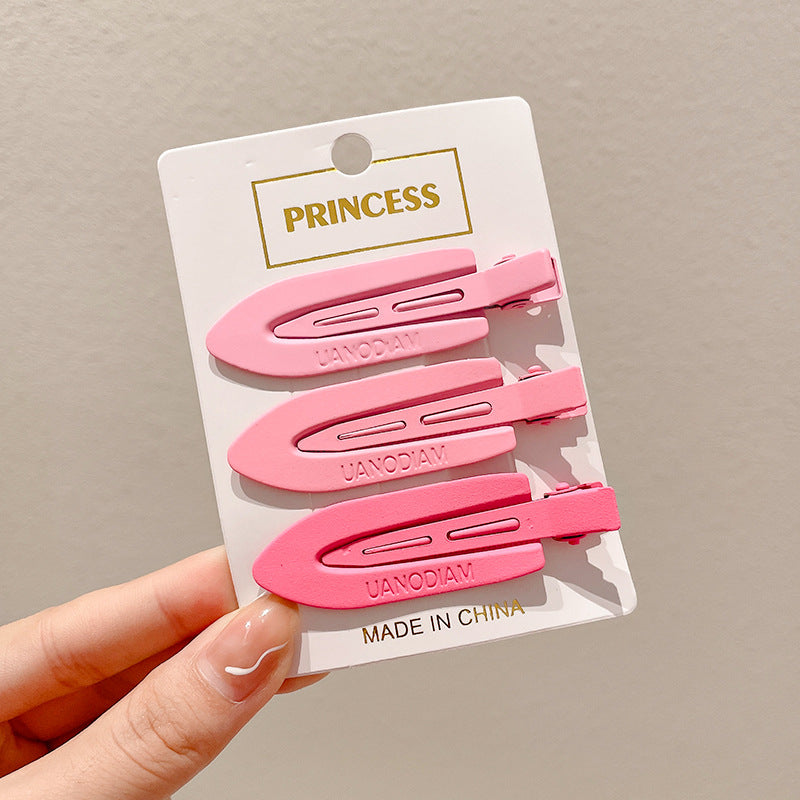 Black and White Checkerboard Hairpin Seamless Hairpin Broken Hair Bangs Side Clip Female Korean Duck Bill Clip One-word Clip