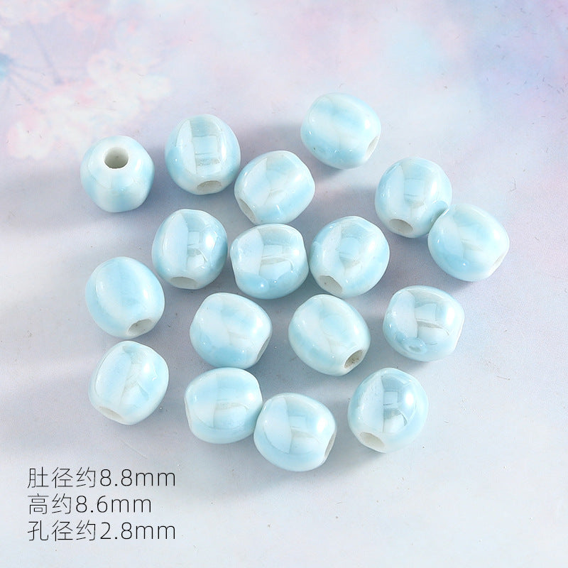 Ocean Wind Ceramic Beads Rabbit Conch Cat Claws Beaded Accessories Handmade Material DIY Loose Beads Bracelet Accessories