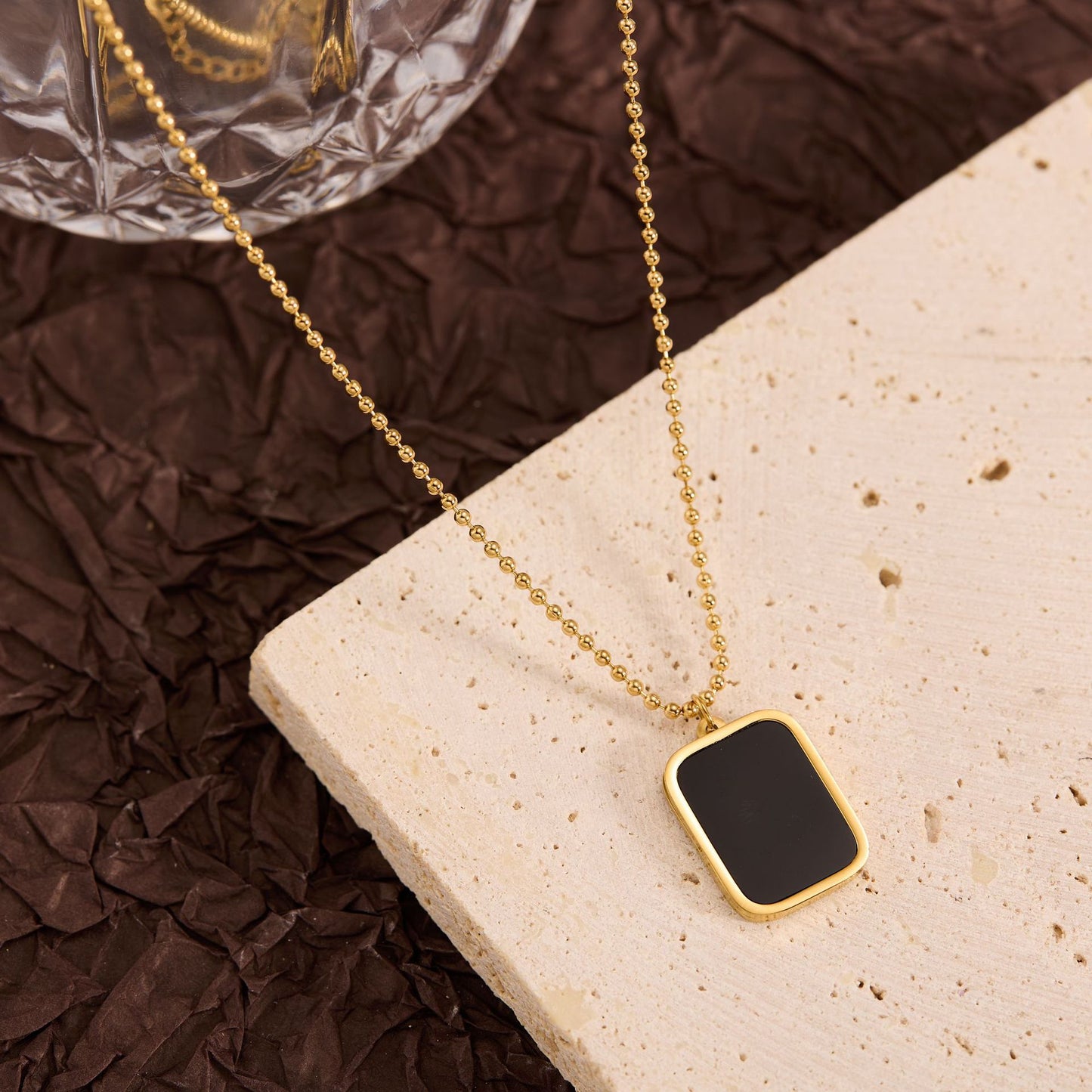 Summer New Titanium Steel Non-fading Versatile Necklace Light Luxury Simple Pendant Women's Necklace