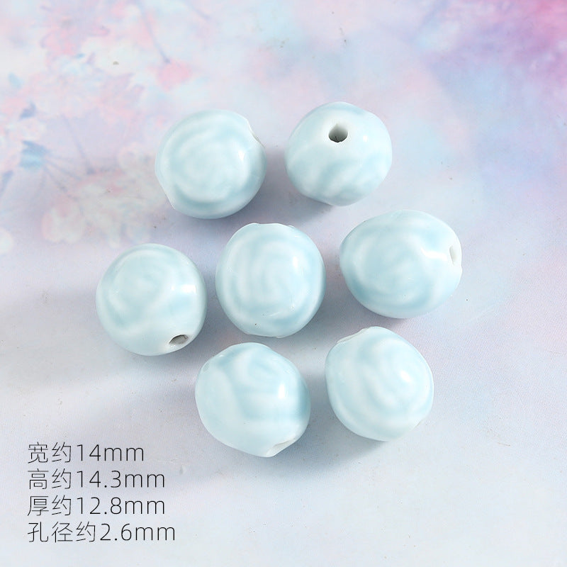 Ocean Wind Ceramic Beads Rabbit Conch Cat Claws Beaded Accessories Handmade Material DIY Loose Beads Bracelet Accessories