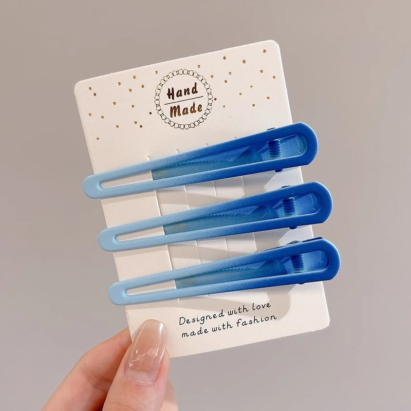 Black and White Checkerboard Hairpin Seamless Hairpin Broken Hair Bangs Side Clip Female Korean Duck Bill Clip One-word Clip