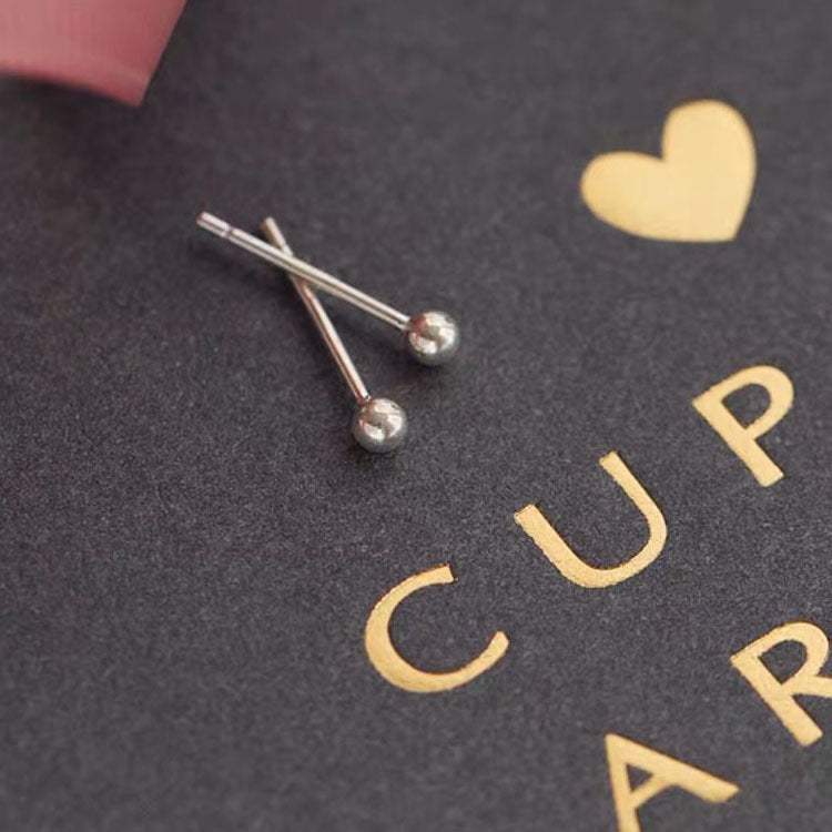 S925 Silver Needle Simple Ear Hole Earrings, Women's Small and Versatile Commuting Temperament Earrings, No Need To Pick Ear Accessories When Sleeping