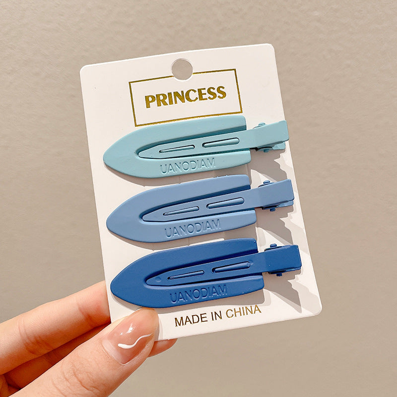 Black and White Checkerboard Hairpin Seamless Hairpin Broken Hair Bangs Side Clip Female Korean Duck Bill Clip One-word Clip