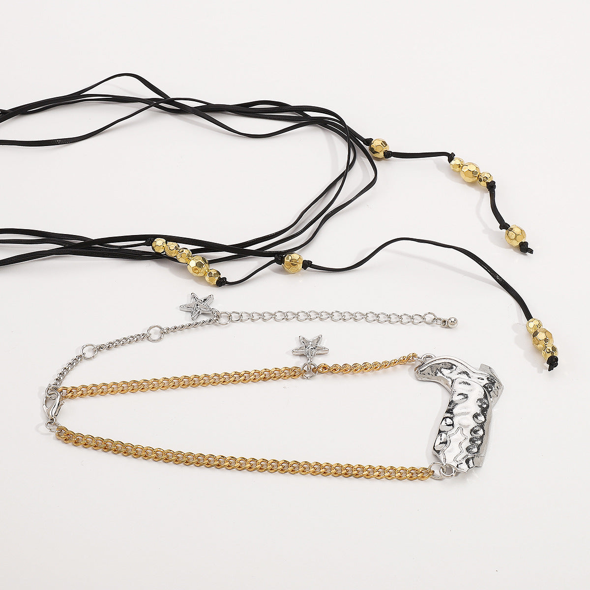 Personalized Multi-layer Hand-woven Cowboy Boots, Pendant Necklace Long Creative Stacked Collarbone Chain