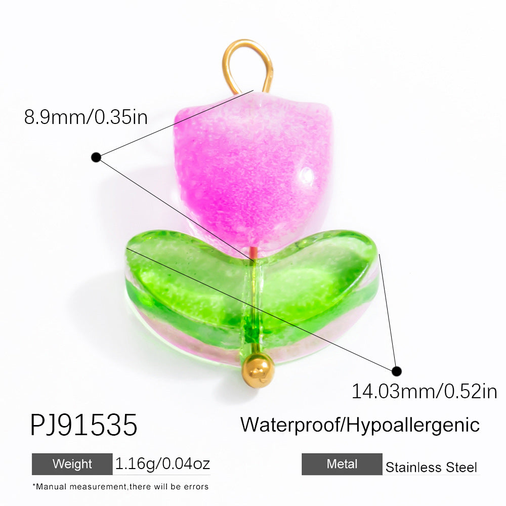 DIY Jewelry Accessories Do Not Fade, High-end Necklace Accessories Electroplated 18k Real Gold Stainless Steel Pendant Single Pendant