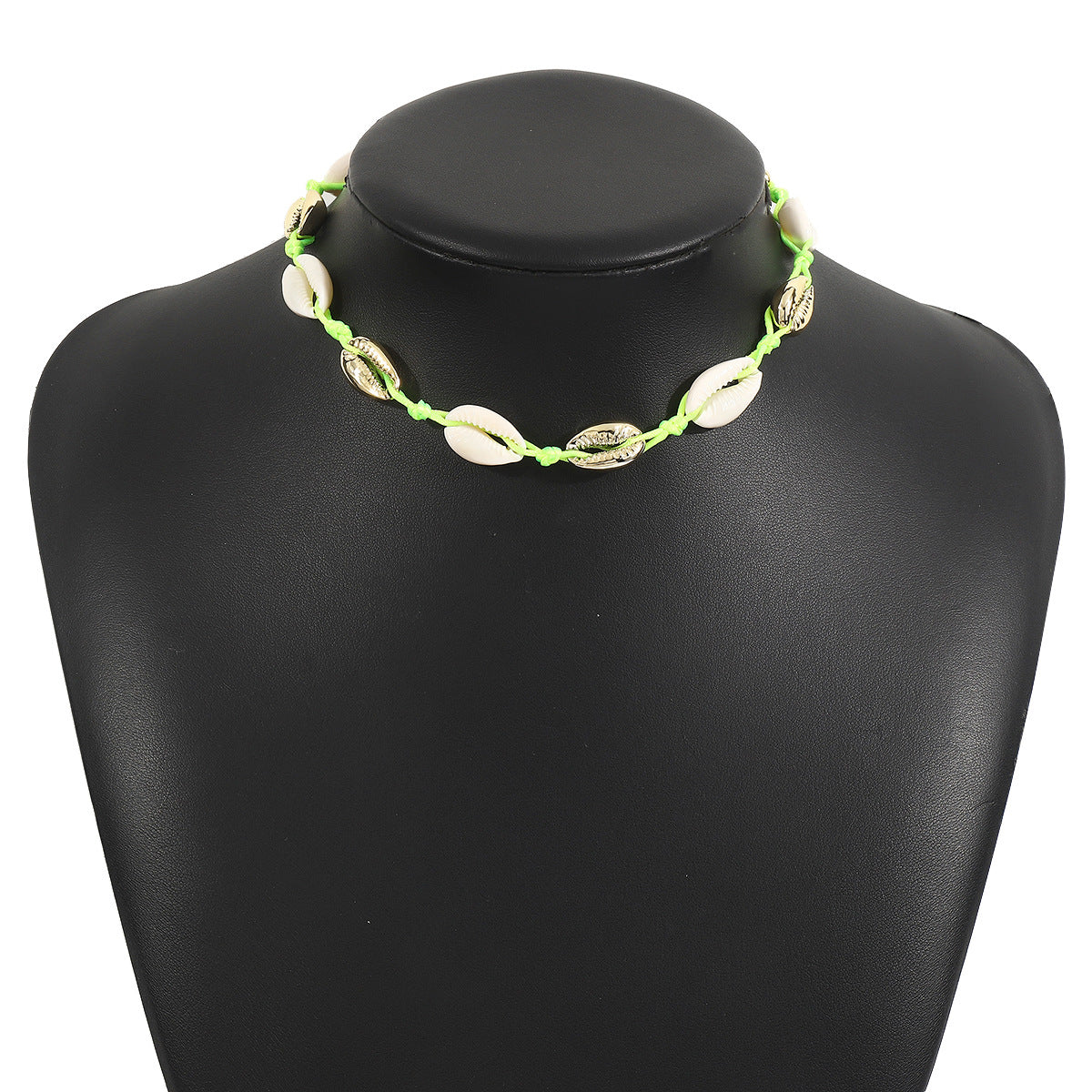 Bohemian Hand-woven Alloy Shell Necklace, Summer Dopamine Beach Resort Collarbone Chain