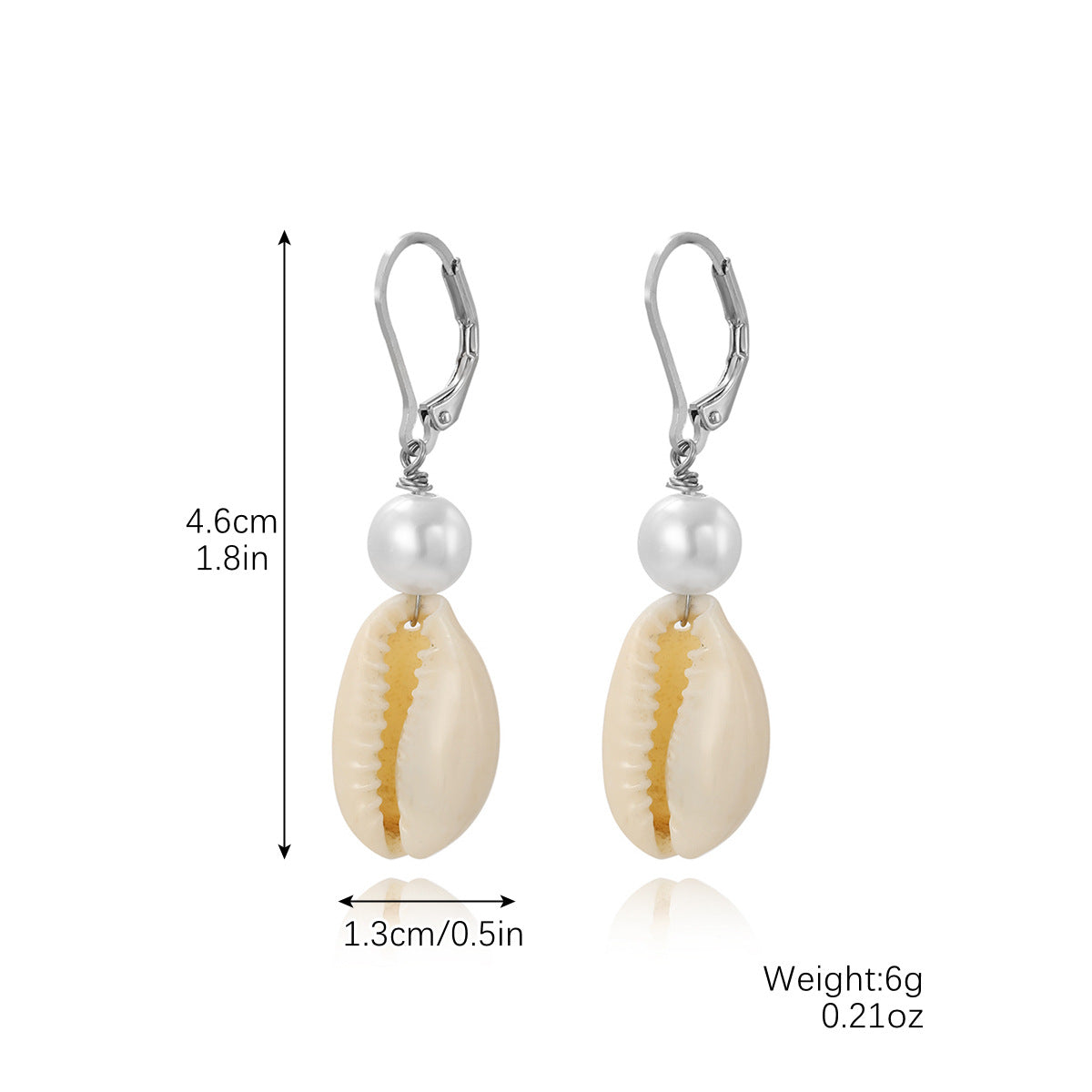 European and American New Marine Series Earrings Natural Stone Bohemi Shell Earrings Set Pearl Shell Earrings